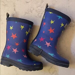 Hatley Blue Star Pattern Kids Rain Boots